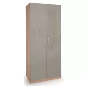 Image of Kensington Double Wardrobe Brown and Grey