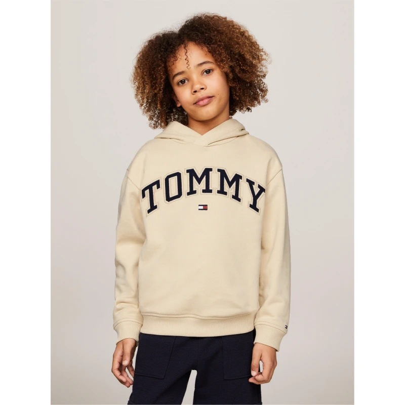 Image of TOMMY HILFIGER Tommy Varsity OTH Jn43 OTH Hoodies 4Y Cream 54962969135