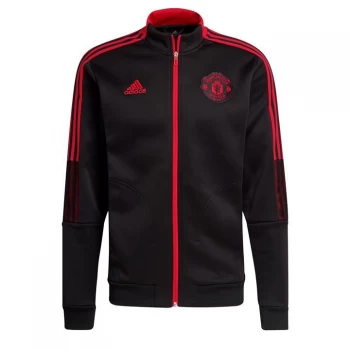 Image of adidas Manchester United Anthem Jacket 2021 2022 Mens - Black/Red