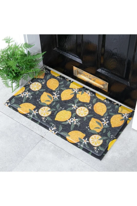 Image of Artsy Doormats Multi Lemons Doormat (70 X 40Cm), Multi DMW-LEMONS-7040
