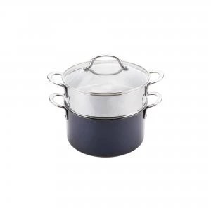 Image of Prestige Optisteel 24cm Steamer Set with Glass Lid