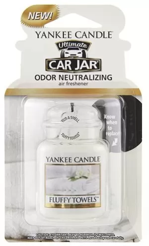 Image of Fluffy Towels (Pack Of 6) Yankee Candle Ultimate Car Jar Air Freshener