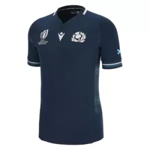 Image of Macron Scotland Rugby Limited Edition Home Shirt 2023 2024 Adults - Blue