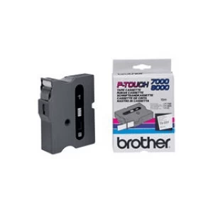 Image of Brother TX-251 P-touch Black on White Tape 24mm x 15m