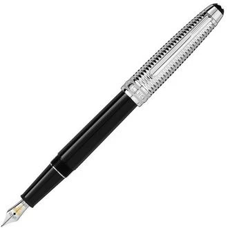 Image of Mont Blanc - Meisterstuck Doue Geometry Classique Fountain Pen - Fountain Pens - Black