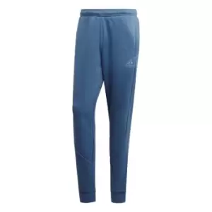 Image of adidas Stadium Fleece Badge of Sport Cuffed Joggers Mens - Blue