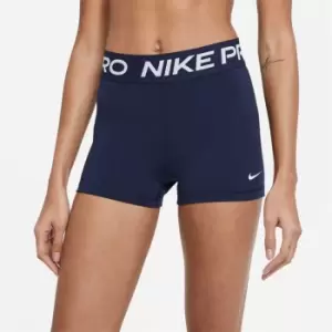 Image of Nike Pro Three Inch Shorts Womens - Blue
