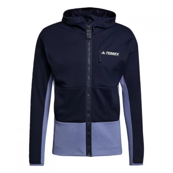 Image of adidas Terrex Zupahike Hooded Fleece Jacket Mens - Legend Ink
