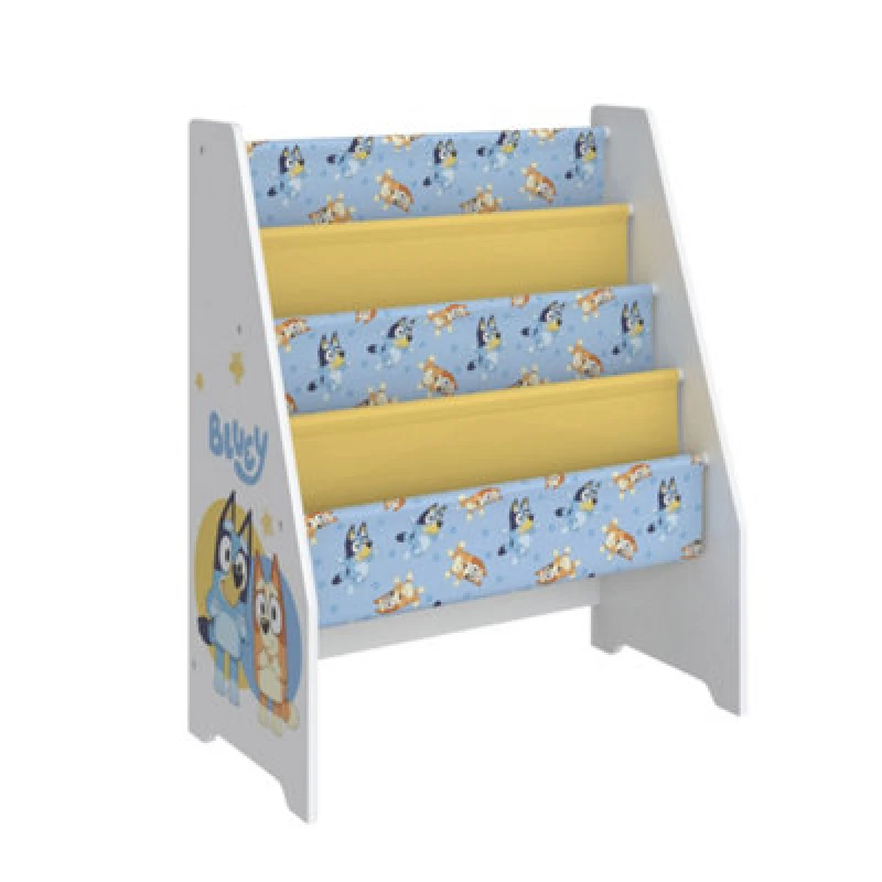 Image of Bluey Wooden Book Storage Rack - Easy To Assemble Kids Bookshelf, Perfect For Bedrooms And Playrooms