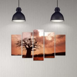 Image of 5DMDF-39 Multicolor Decorative MDF Painting (5 Pieces)