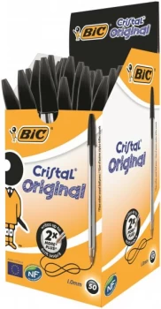 Image of Original Bic Cristal Medium Ballpoint Pen Black 837363