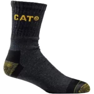 Image of Caterpillar Mens Premium Work Socks (Pack of 3) (6 UK-11 UK) (Charcoal) - Charcoal
