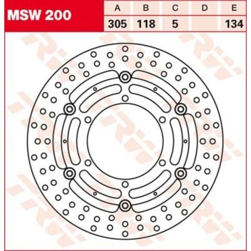 Image of TRW MSW200 Brake disc floating brake disc Brake Disc (82)