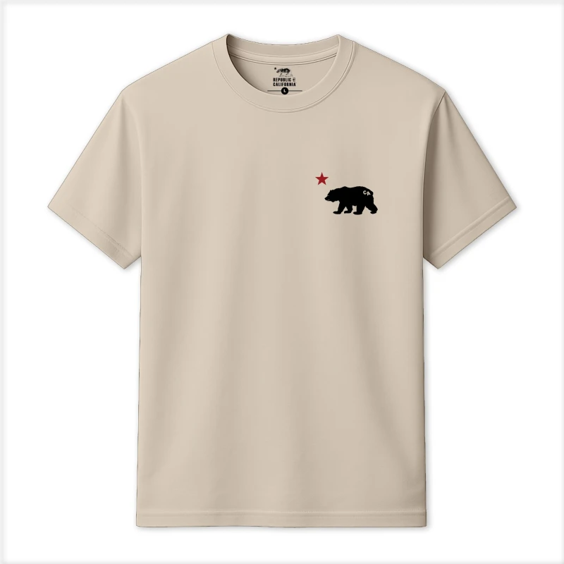 Image of Republic of California Mens Cali Bear T-Shirt in Natural Size: Small Natural Male S