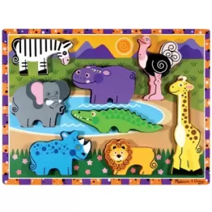 Image of Melissa & Doug Safari Animals Chuncky Puzzle