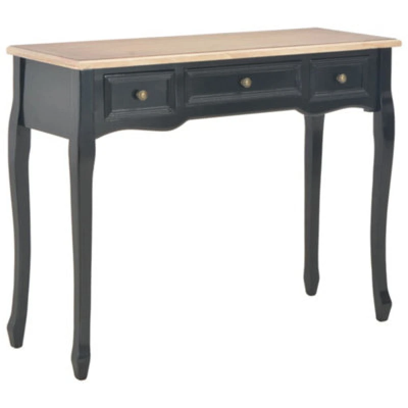 Image of Vidaxl Dressing Console Table With 3 Drawers Black