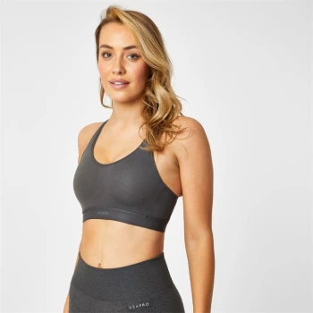 Image of USA Pro High Support Sports Bra - Charcoal