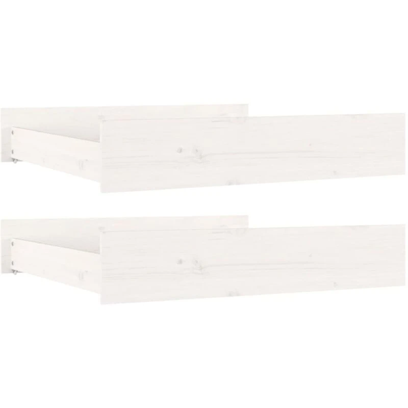 Image of VIDAXL Bed Drawers 2 pcs White Solid Wood Pine vidaXL 8720286999202