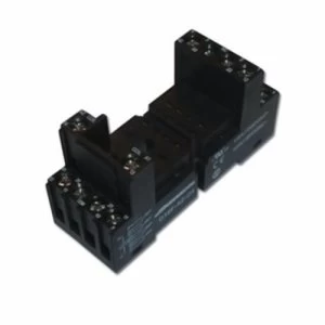 Image of Greenbrook Square 14 pin DIN Rail base for Plug in 4 Pole Relay