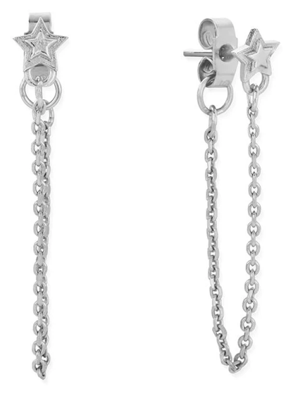 Image of ChloBo SEDR3468 Radiant Essence Chain Stud Earrings Sterling Jewellery