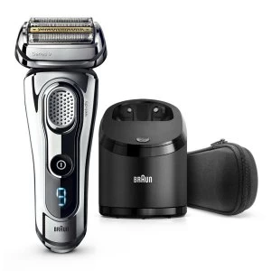 Image of Braun Series 9 9295cc Wet & Dry Mens Electric Shaver - Silver (without Clean & Renew cartridge)