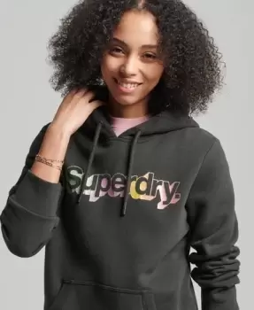 Image of Superdry Vintage Core Logo Metallic Hoodie
