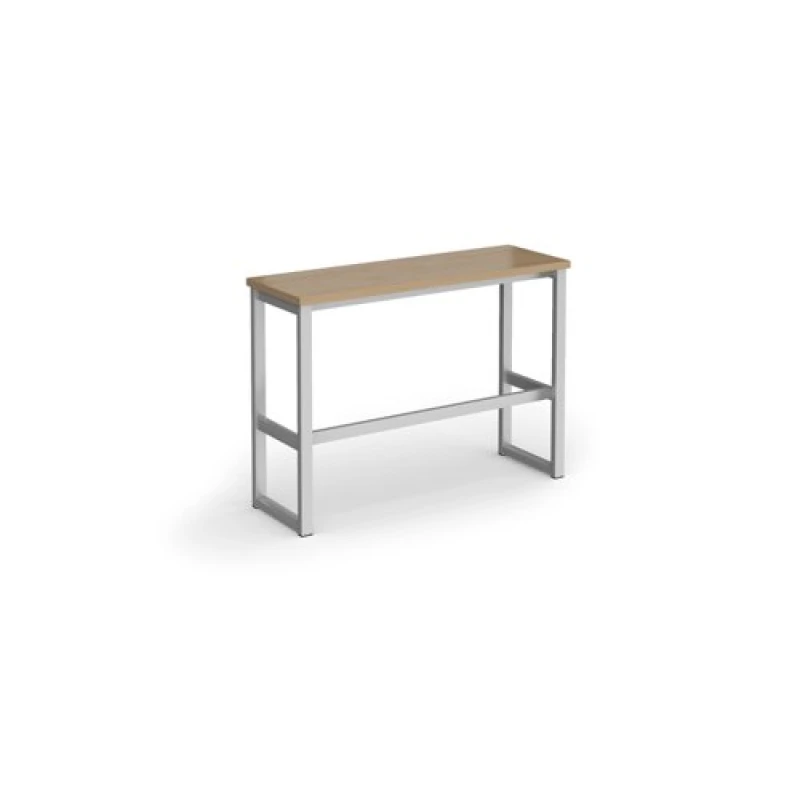 Image of Otto Poseur benching solution high bench 1050mm wide - silver frame, kendal oak top