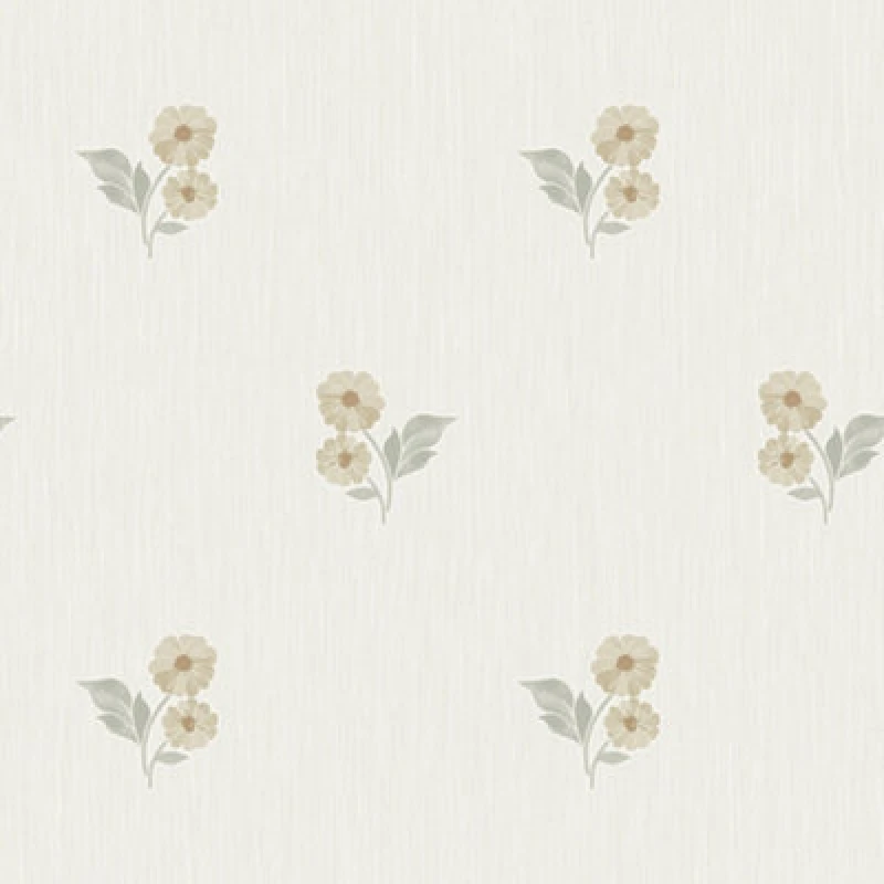 Image of GRANDECO Grandeco Clematis Sprig Sage Wallpaper Floral Textured Vinyl Feature Wall WL-A73103