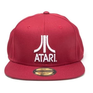 Image of Atari - Classic Logo Snapback Baseball Cap (Red/Grey)