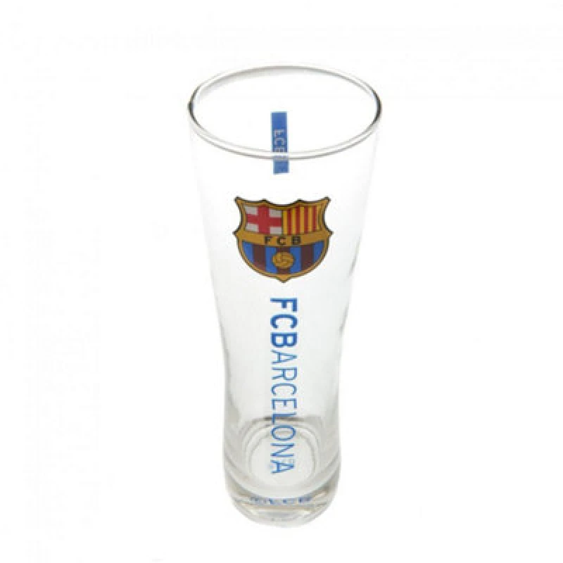 Image of FC Barcelona FC Barcelona Official Tall Beer Glass in Burgundy Burgundy One Size Unisex 5059000787591