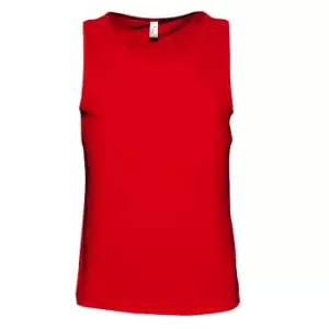 Image of SOLS Mens Justin Sleeveless Tank / Vest Top (L) (Red)