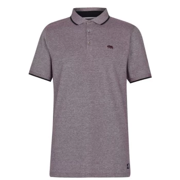 Image of SoulCal Pique Polo Shirt Mens - Burgundy/White