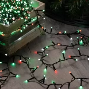 Image of Festive Indoor & Outdoor 6ft Christmas Tree Glow-Worm Lights 760 Jolly Holly LEDs