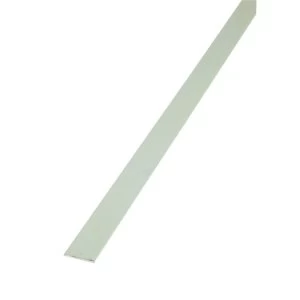 Image of Wickes 15.5mm Multi Purpose Flat Bar - White PVCu 1m
