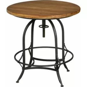 Image of Garden Table Round Garden Tables Only Bistro Table Round Patio Table Fir Wood, Metal, Natural - W80 X D80 X H82cm - Premier Housewares