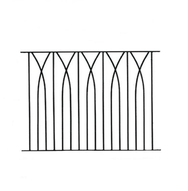 Image of Burbage Iron Craft Deca Large Metal Deck Decking Infill Fence Panel 1130mm Wide X 813mm High Lpdb
