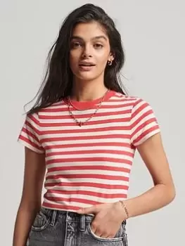 Image of Superdry Vintage Crop Tee - Multi, Size 8, Women
