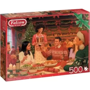 Image of Jumbo Falcon de luxe Festive Feast 500 Piece Jigsaw Puzzle