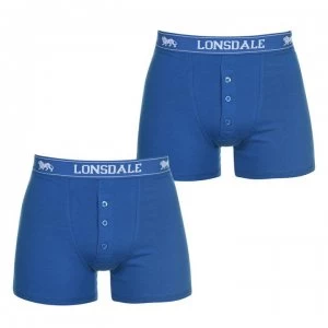 Image of Lonsdale 2 Pack Boxers Mens - Blue