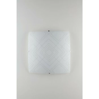 Image of Fan Europe Luce_Ambiente_Design - Decorative Flush Ceiling Light, Glossy White Glass, E27