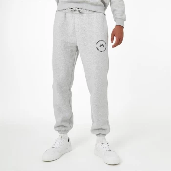 Image of Jack Wills Circle Logo Joggers - Lt Ash Marl