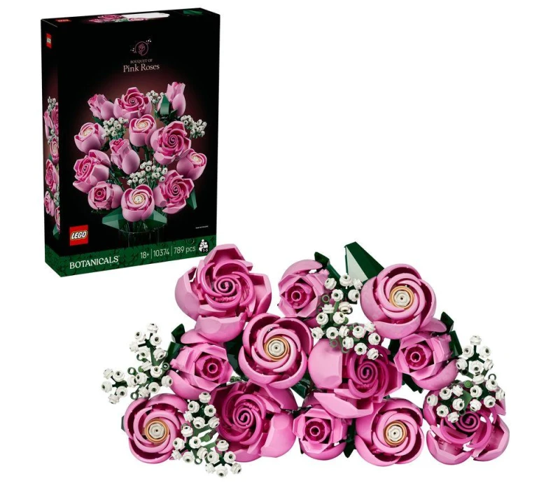 Image of LEGO Botanicals LEGO Botanicals Bouquet of Pink Roses - LEGO Botanicals Male ZW40201