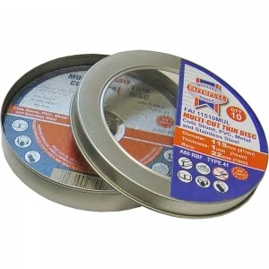 Image of Faithfull Multi-Cut Thin Cut Off Wheel 115mm Pack of 10