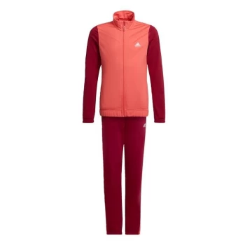 Image of adidas Essentials Tracksuit Kids - Semi Turbo / White