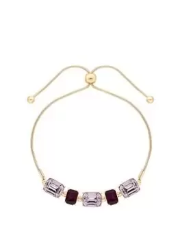 Image of Mood Mood Rose Gold Pretty Purple Stone Set Toggle Bracelet