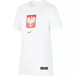 Image of Nike Poland Crest T Shirt 2020 Junior - White