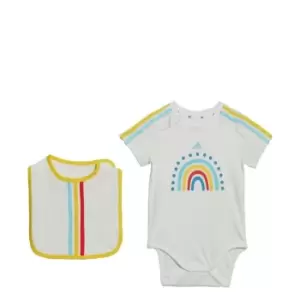 Image of adidas Gift Set? Body With Bib Kids - White / Bliss Blue / Impact Ye