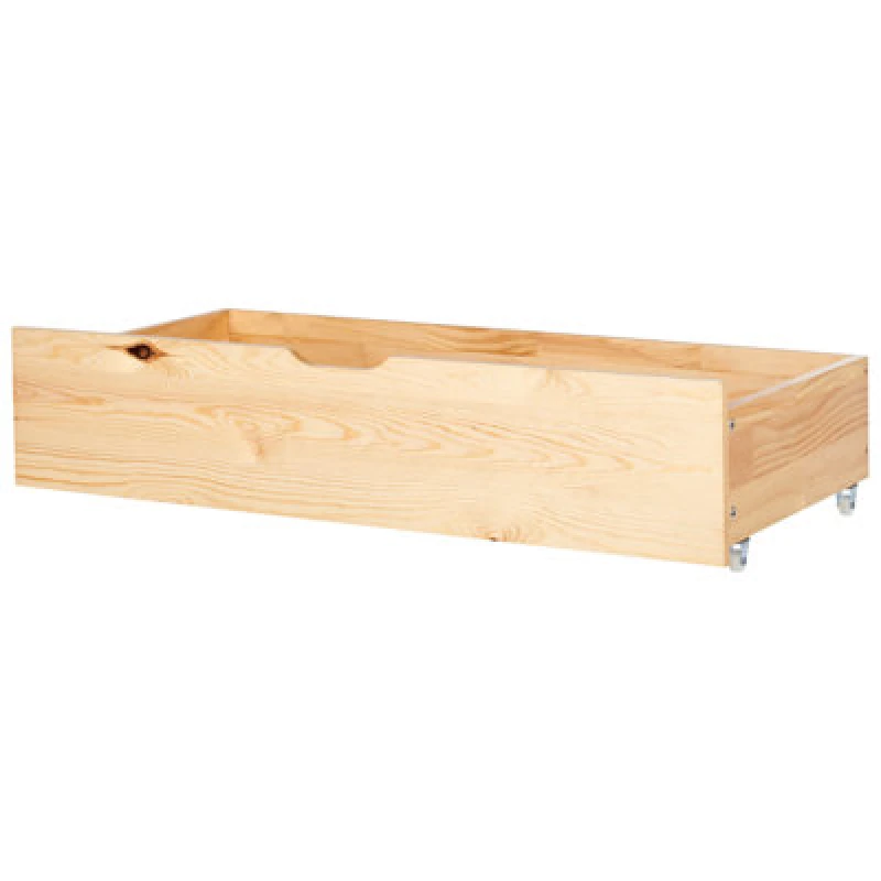 Image of Beliani Set Of 2 Bed Storage Drawers Pine Wood Epaney Light Brown