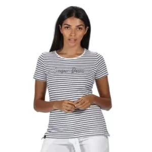 Image of Regatta Womens Olwyn Striped Printed Casual Jersey T Shirt 12 - Bust 36' (92cm)
