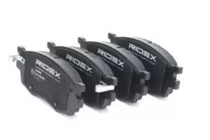 Image of RIDEX Brake pad set 402B0400 Brake pads,Brake pad set, disc brake HYUNDAI,KIA,i10 (PA),i20 (PB, PBT),ACCENT III Stufenheck (MC),ACCENT III (MC)